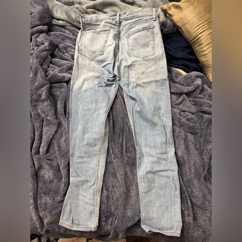 rag & bone Light Blue Straight Leg Jeans